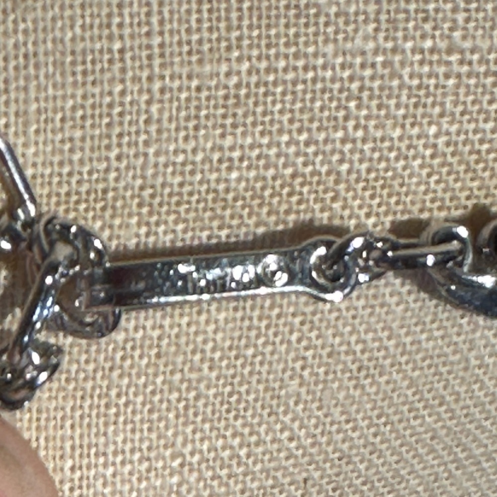 Crown Trifari Silver Tone Brushed Leaf Necklace - Rare Vintage Find - Picture 3 of 4